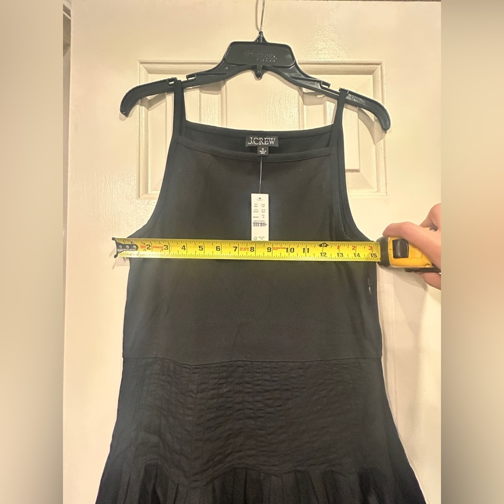 J.CREW | NWT Pintuck mixy dress in Black | Sz M - Picture 9 of 12